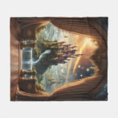 Fantasy Castle Sherpa Blanket Fleece Deken (Voorkant (Horizontaal))