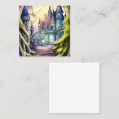 Fantasy Castle Vierkante Visitekaartje (Voorkant / Achterkant)