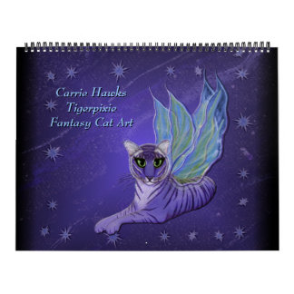 Fantasy Cat Art Calendar. Zuivelkatten Kalender