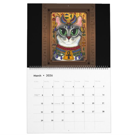 Fantasy Cat Art Calendar. Zuivelkatten Kalender (Mar 2026)