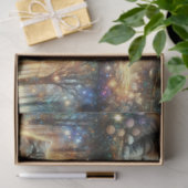 Fantasy Cat in a Floral Woodland Garden Decoupage  Tissuepapier (Geschenk)