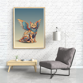 Fantasy Cat L Misty Meow | Gevleugelde kat [34] Poster