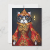 Fantasy Cat Notecard #SA4 Notitiekaartje (Voorkant)