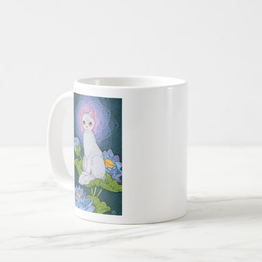 Fantasy Cats Oracle Affirmation - Mindfulness Koffiemok (Voorkant links)