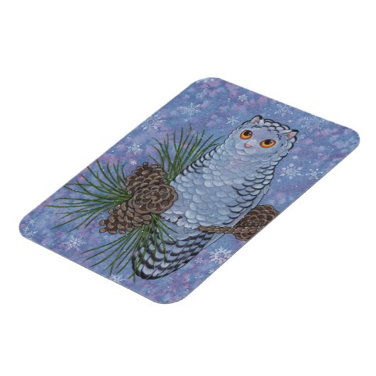 Fantasy Cats Oracle Affirmation - Winter Magneet (Linkerzijde)