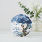 Fantasy Celtic Dragon Wedding Save the Date Kaart (Staand voorkant)