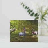 Fantasy Centaur en Dragon Briefkaart (Staand voorkant)