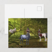 Fantasy Centaur en Dragon Briefkaart (Voorkant / Achterkant)
