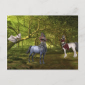 Fantasy Centaur en Dragon Briefkaart (Voorkant)