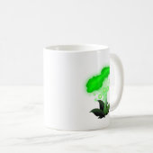 Fantasy Chanterelle Gloeiende Groene Paddestoel Koffiemok (Voorkant rechts)