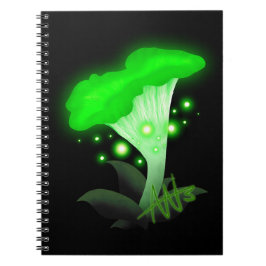 Fantasy Chanterelle Gloeiende Groene Paddestoel Notitieboek