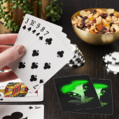 Fantasy Chanterelle Gloeiende Groene Paddestoel Pokerkaarten (Insitu)