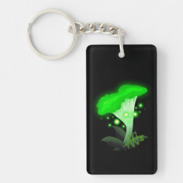 Fantasy Chanterelle Gloeiende Groene Paddestoel Sleutelhanger