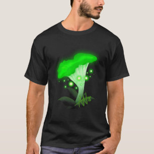 Fantasy Chanterelle Gloeiende Groene Paddestoel T-shirt