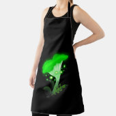 Fantasy Chanterelle Gloeiende Groene Paddestoel Zw Schort (Insitu)