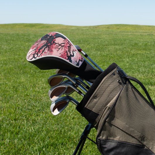 Fantasy Cherry Blossom Dreamscape Golfheadcover (Insitu)