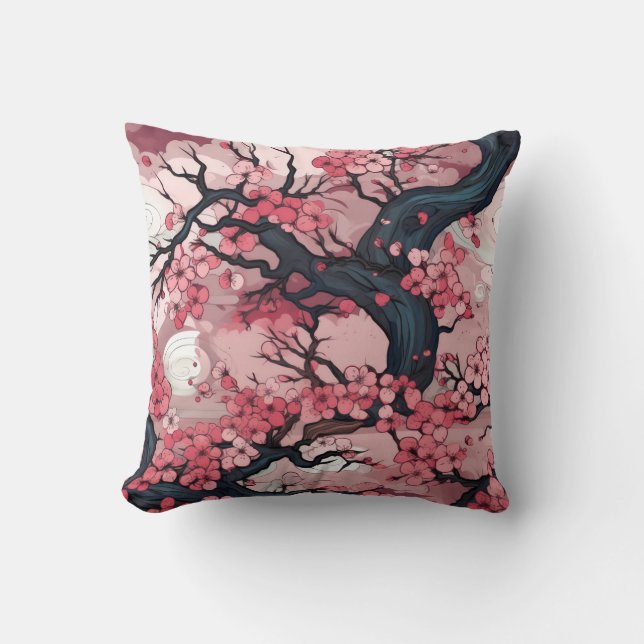 Fantasy Cherry Blossom Dreamscape Kussen (Voorkant)