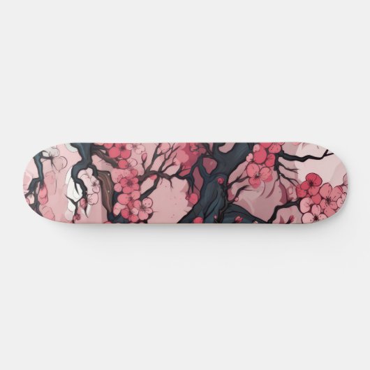 Fantasy Cherry Blossom Dreamscape Persoonlijk Skateboard (Horizontaal)
