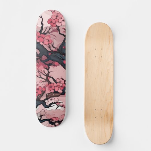 Fantasy Cherry Blossom Dreamscape Persoonlijk Skateboard (Voorkant)