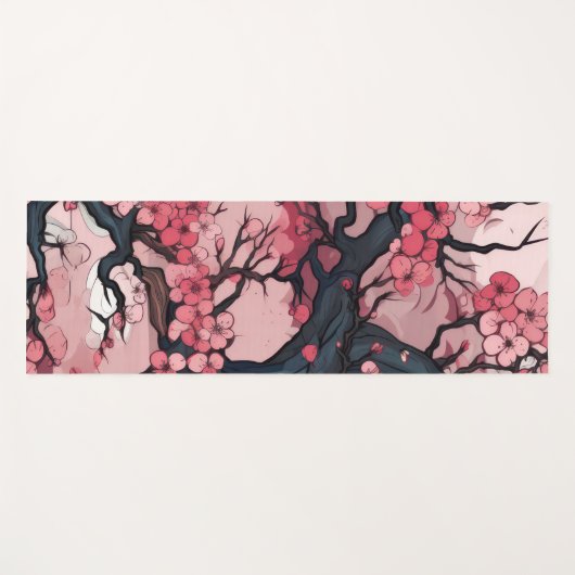 Fantasy Cherry Blossom Dreamscape Yogamat (Voorkant (horizontaal))