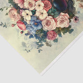 Fantasy Chic Vrouw met weelderige bloemen AJ3 Deco Tissuepapier (Detail)