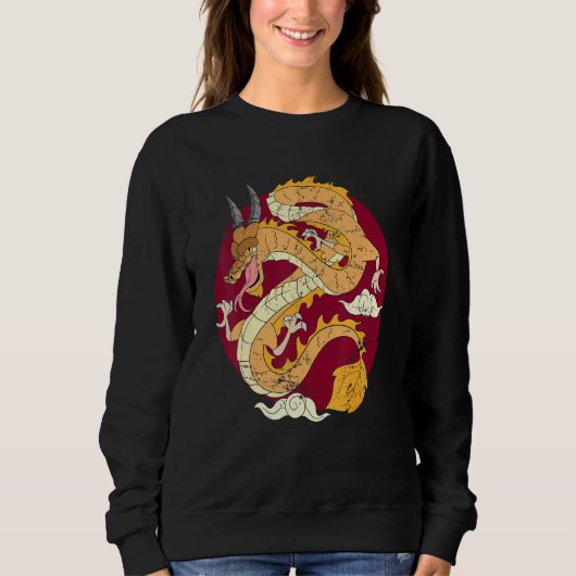 Fantasy China Dragon Asia Mythical CreatChines Trui (Voorkant)