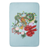 Fantasy Chinese Draak Kerst Krans Fantasie Badmat (Voorkant Verticaal)