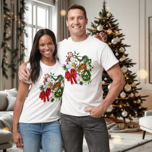 Fantasy Chinese Draak Kerst Krans Fantasie T-shirt