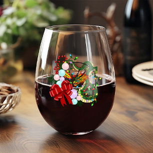 Fantasy Chinese Draak Kerst Krans Fantasie Wijnglas Zonder Voet