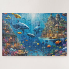 Fantasy City Onder het Zee Hard Solving Legpuzzel