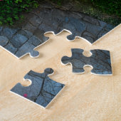 Fantasy City op een klif Legpuzzel (Zijkant)