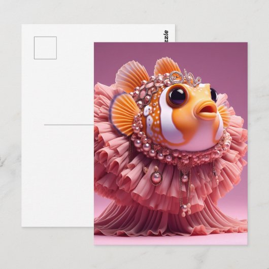 Fantasy Clownfish in a Dress Briefkaart (Voorkant / Achterkant)