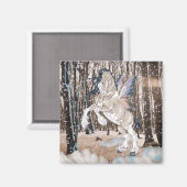 Fantasy Clydesdale Horse Fairy Magneet (Voorkant / Achterkant)