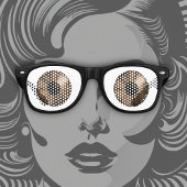 Fantasy Color Eyes Brown Retro Zonnebril