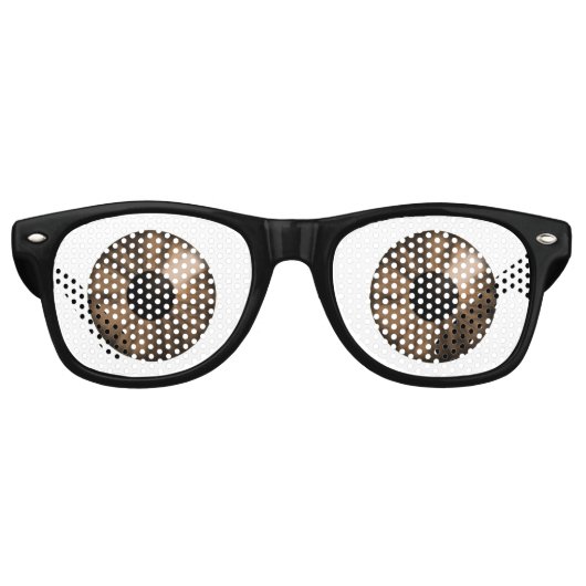 Fantasy Color Eyes Brown Retro Zonnebril (Voorkant)