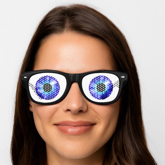 Fantasy Color Eyes Sapphire Retro Zonnebril