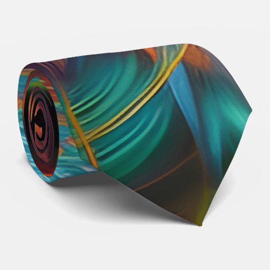 Fantasy Colorful Bird Stropdas (Opgerold)