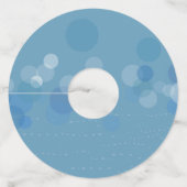 Fantasy Colorful Ownership on Blue Circles Dashes Wijnglaslabel (Achterkant)