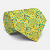 Fantasy Colorful Stippen Abstract Retro Art Deco Stropdas (Opgerold)