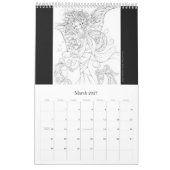 Fantasy Coloring Calendar Kalender (Mar 2027)