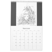 Fantasy Coloring Calendar Kalender (Mar 2026)