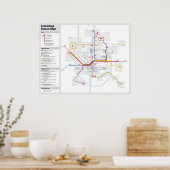 Fantasy Columbus Transit Map Poster (Keuken)