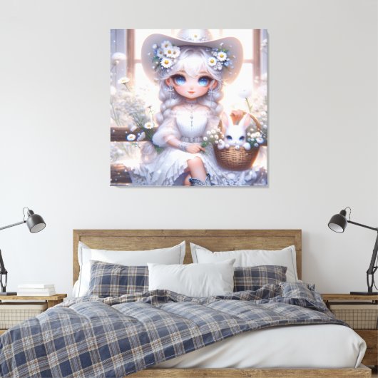 Fantasy cowgirl canvas afdruk (Insitu (Slaapkamer))