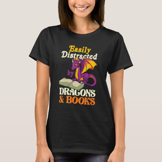 Fantasy Created Librarian Book Reading Book Drag T-shirt (Voorkant)