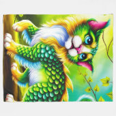 Fantasy Creature Fleece Deken (Voorkant (Horizontaal))