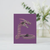 Fantasy Creature Pink Paars Briefkaart (Staand voorkant)