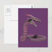 Fantasy Creature Pink Paars Briefkaart (Voorkant / Achterkant)