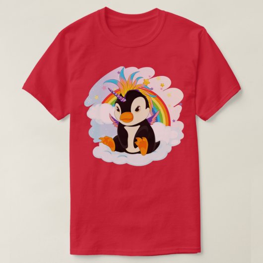 Fantasy Creature Unicorn Rainbow Zoo Animal Cute P T-shirt (Design voorkant)