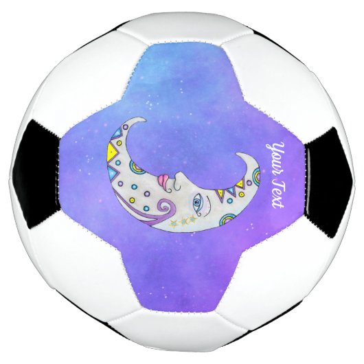  Fantasy Crescent Moon Face Decorations Sky Voetbal (Gedraaid)