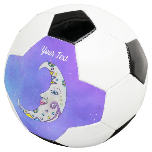  Fantasy Crescent Moon Face Decorations Sky Voetbal (Drie kwart)